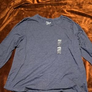 Natural Reflections Heather Blue Long Sleeve Tee